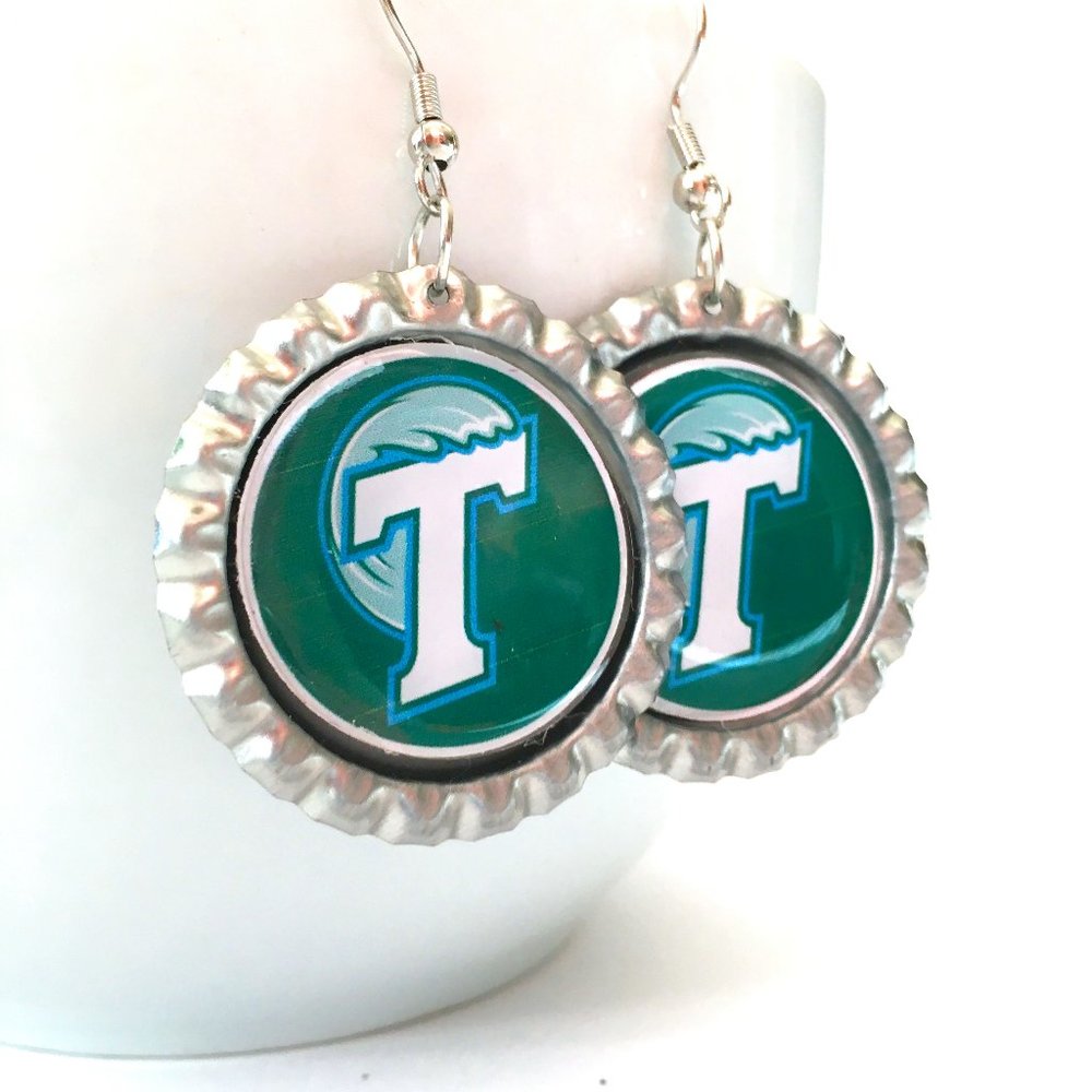 Tulane University GREEN WAVE Handmade Earrings *NEW*